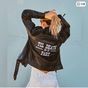 Nasty Gal “Til Death Do Us Part” Black Leather Jacket